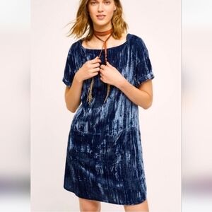 Anthropologie crushed velvet dress